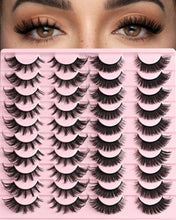 Load image into Gallery viewer, APCYUST Lashes Wispy False Eyelashes Strips 4 Styles Cat Eye Strip Lash Natural Looking Fake Mink Eyelash Pack Short Fluffy Full Faux Lashes that Look Like Extensions Clear Band Pestañas Postizas