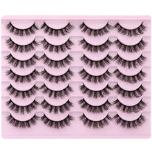 Load image into Gallery viewer, 14 Pairs Wispy Mink Lashes False Eye Lashes Natural Look 5D Volume 16mm Fake Eyelashes Pack by TNFVLONEINS