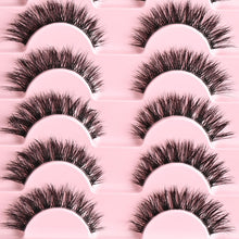 Load image into Gallery viewer, APCYUST Lashes Wispy False Eyelashes Strips 4 Styles Cat Eye Strip Lash Natural Looking Fake Mink Eyelash Pack Short Fluffy Full Faux Lashes that Look Like Extensions Clear Band Pestañas Postizas