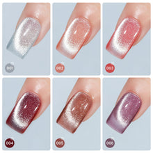 Load image into Gallery viewer, MIZHSE Pearl Gel Nail Polish Set, 6 Colors Iridescent Shimmer Aurora Blue Pearl White Purple Mermaid Gel Nail Polish Soak Off U V LED Shell Thread Effect,for Nail Salon Home Manicure