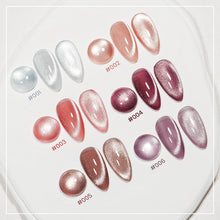 Load image into Gallery viewer, MIZHSE Pearl Gel Nail Polish Set, 6 Colors Iridescent Shimmer Aurora Blue Pearl White Purple Mermaid Gel Nail Polish Soak Off U V LED Shell Thread Effect,for Nail Salon Home Manicure