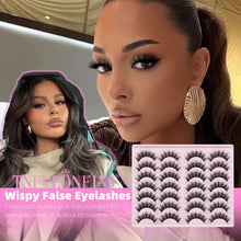 Load image into Gallery viewer, 14 Pairs Wispy Mink Lashes False Eye Lashes Natural Look 5D Volume 16mm Fake Eyelashes Pack by TNFVLONEINS
