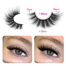 Load image into Gallery viewer, 14 Pairs Wispy Mink Lashes False Eye Lashes Natural Look 5D Volume 16mm Fake Eyelashes Pack by TNFVLONEINS