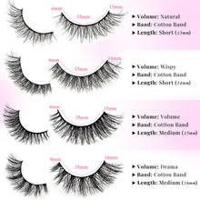 Load image into Gallery viewer, APCYUST Lashes Wispy False Eyelashes Strips 4 Styles Cat Eye Strip Lash Natural Looking Fake Mink Eyelash Pack Short Fluffy Full Faux Lashes that Look Like Extensions Clear Band Pestañas Postizas