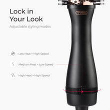 Load image into Gallery viewer, TYMO Hair Dryer Brush Blow Dryer Brush in One, 4 in 1 Ionic Hairdryer and Styler Volumizer with Oval Titanium Barrel, Hot Air Straightener for Smooth Frizz-Free Blowout, Gold, 2.85 Inch