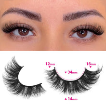 Load image into Gallery viewer, 14 Pairs Wispy Mink Lashes False Eye Lashes Natural Look 5D Volume 16mm Fake Eyelashes Pack by TNFVLONEINS
