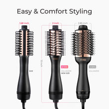 Load image into Gallery viewer, TYMO Hair Dryer Brush Blow Dryer Brush in One, 4 in 1 Ionic Hairdryer and Styler Volumizer with Oval Titanium Barrel, Hot Air Straightener for Smooth Frizz-Free Blowout, Gold, 2.85 Inch