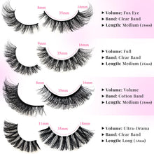 Load image into Gallery viewer, APCYUST Lashes Wispy False Eyelashes Strips 4 Styles Cat Eye Strip Lash Natural Looking Fake Mink Eyelash Pack Short Fluffy Full Faux Lashes that Look Like Extensions Clear Band Pestañas Postizas