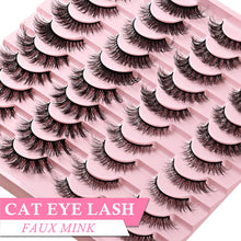 Load image into Gallery viewer, APCYUST Lashes Wispy False Eyelashes Strips 4 Styles Cat Eye Strip Lash Natural Looking Fake Mink Eyelash Pack Short Fluffy Full Faux Lashes that Look Like Extensions Clear Band Pestañas Postizas
