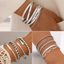 Load image into Gallery viewer, FAXHION 68 Pcs Gold Jewelry Set for Women with 7 Necklace, 17 Bracelet, 5 Hoop Earrings, 15 Stud Earrings, 24 Knuckle Rings for Women Jewelry Set for Women