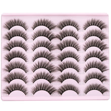 Load image into Gallery viewer, 14 Pairs Wispy Mink Lashes False Eye Lashes Natural Look 5D Volume 16mm Fake Eyelashes Pack by TNFVLONEINS