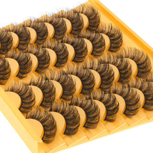 Load image into Gallery viewer, 14 Pairs Wispy Mink Lashes False Eye Lashes Natural Look 5D Volume 16mm Fake Eyelashes Pack by TNFVLONEINS