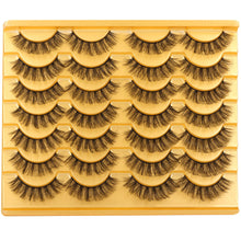 Load image into Gallery viewer, 14 Pairs Wispy Mink Lashes False Eye Lashes Natural Look 5D Volume 16mm Fake Eyelashes Pack by TNFVLONEINS
