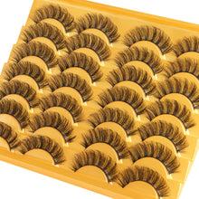 Load image into Gallery viewer, 14 Pairs Wispy Mink Lashes False Eye Lashes Natural Look 5D Volume 16mm Fake Eyelashes Pack by TNFVLONEINS