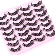 Load image into Gallery viewer, 14 Pairs Wispy Mink Lashes False Eye Lashes Natural Look 5D Volume 16mm Fake Eyelashes Pack by TNFVLONEINS