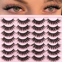 Load image into Gallery viewer, 14 Pairs Wispy Mink Lashes False Eye Lashes Natural Look 5D Volume 16mm Fake Eyelashes Pack by TNFVLONEINS
