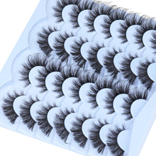 Load image into Gallery viewer, 14 Pairs Wispy Mink Lashes False Eye Lashes Natural Look 5D Volume 16mm Fake Eyelashes Pack by TNFVLONEINS