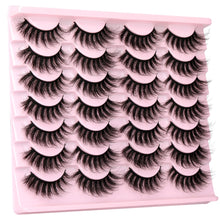 Load image into Gallery viewer, 14 Pairs Wispy Mink Lashes False Eye Lashes Natural Look 5D Volume 16mm Fake Eyelashes Pack by TNFVLONEINS