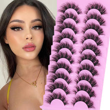 Load image into Gallery viewer, 14 Pairs Wispy Mink Lashes False Eye Lashes Natural Look 5D Volume 16mm Fake Eyelashes Pack by TNFVLONEINS