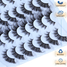 Load image into Gallery viewer, 14 Pairs Wispy Mink Lashes False Eye Lashes Natural Look 5D Volume 16mm Fake Eyelashes Pack by TNFVLONEINS