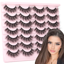 Load image into Gallery viewer, 14 Pairs Wispy Mink Lashes False Eye Lashes Natural Look 5D Volume 16mm Fake Eyelashes Pack by TNFVLONEINS