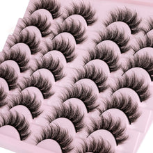 Load image into Gallery viewer, 14 Pairs Wispy Mink Lashes False Eye Lashes Natural Look 5D Volume 16mm Fake Eyelashes Pack by TNFVLONEINS