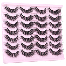 Load image into Gallery viewer, 14 Pairs Wispy Mink Lashes False Eye Lashes Natural Look 5D Volume 16mm Fake Eyelashes Pack by TNFVLONEINS