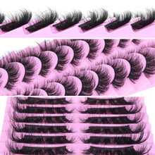 Load image into Gallery viewer, 14 Pairs Wispy Mink Lashes False Eye Lashes Natural Look 5D Volume 16mm Fake Eyelashes Pack by TNFVLONEINS