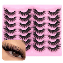 Load image into Gallery viewer, 14 Pairs Wispy Mink Lashes False Eye Lashes Natural Look 5D Volume 16mm Fake Eyelashes Pack by TNFVLONEINS