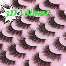 Load image into Gallery viewer, 14 Pairs Wispy Mink Lashes False Eye Lashes Natural Look 5D Volume 16mm Fake Eyelashes Pack by TNFVLONEINS