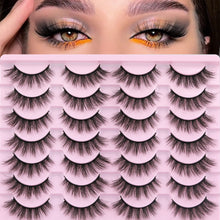 Load image into Gallery viewer, 14 Pairs Wispy Mink Lashes False Eye Lashes Natural Look 5D Volume 16mm Fake Eyelashes Pack by TNFVLONEINS