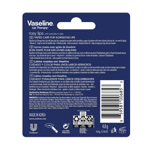 Load image into Gallery viewer, Vaseline Lip Therapy Care Rosy, Fast-Acting Nourishment, Ideal for Chapped, Dry, Cracked, or Damaged Lips, Lip Balm, 2-Pack of 2, 0.16 Oz Each, 4 Lip Balms