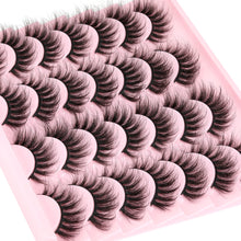 Load image into Gallery viewer, 14 Pairs Wispy Mink Lashes False Eye Lashes Natural Look 5D Volume 16mm Fake Eyelashes Pack by TNFVLONEINS