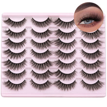 Load image into Gallery viewer, 14 Pairs Wispy Mink Lashes False Eye Lashes Natural Look 5D Volume 16mm Fake Eyelashes Pack by TNFVLONEINS