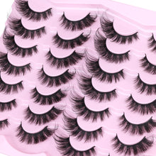 Load image into Gallery viewer, 14 Pairs Wispy Mink Lashes False Eye Lashes Natural Look 5D Volume 16mm Fake Eyelashes Pack by TNFVLONEINS
