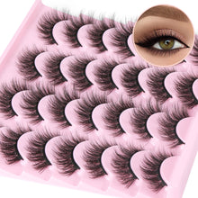 Load image into Gallery viewer, 14 Pairs Wispy Mink Lashes False Eye Lashes Natural Look 5D Volume 16mm Fake Eyelashes Pack by TNFVLONEINS