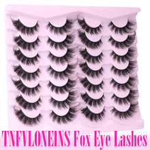 Load image into Gallery viewer, 14 Pairs Wispy Mink Lashes False Eye Lashes Natural Look 5D Volume 16mm Fake Eyelashes Pack by TNFVLONEINS