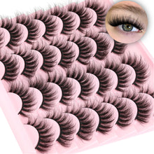 Load image into Gallery viewer, 14 Pairs Wispy Mink Lashes False Eye Lashes Natural Look 5D Volume 16mm Fake Eyelashes Pack by TNFVLONEINS