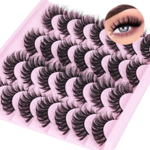 Load image into Gallery viewer, 14 Pairs Wispy Mink Lashes False Eye Lashes Natural Look 5D Volume 16mm Fake Eyelashes Pack by TNFVLONEINS