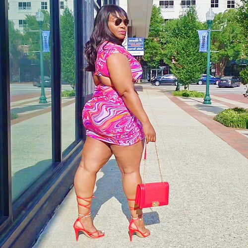 Pink Swirl 2 Piece Skirt Set