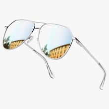 Load image into Gallery viewer, Silver Mirrored Unisex Sunglasses