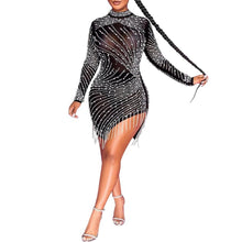 Load image into Gallery viewer, All Eyes On Me Sequin Party Dress Black