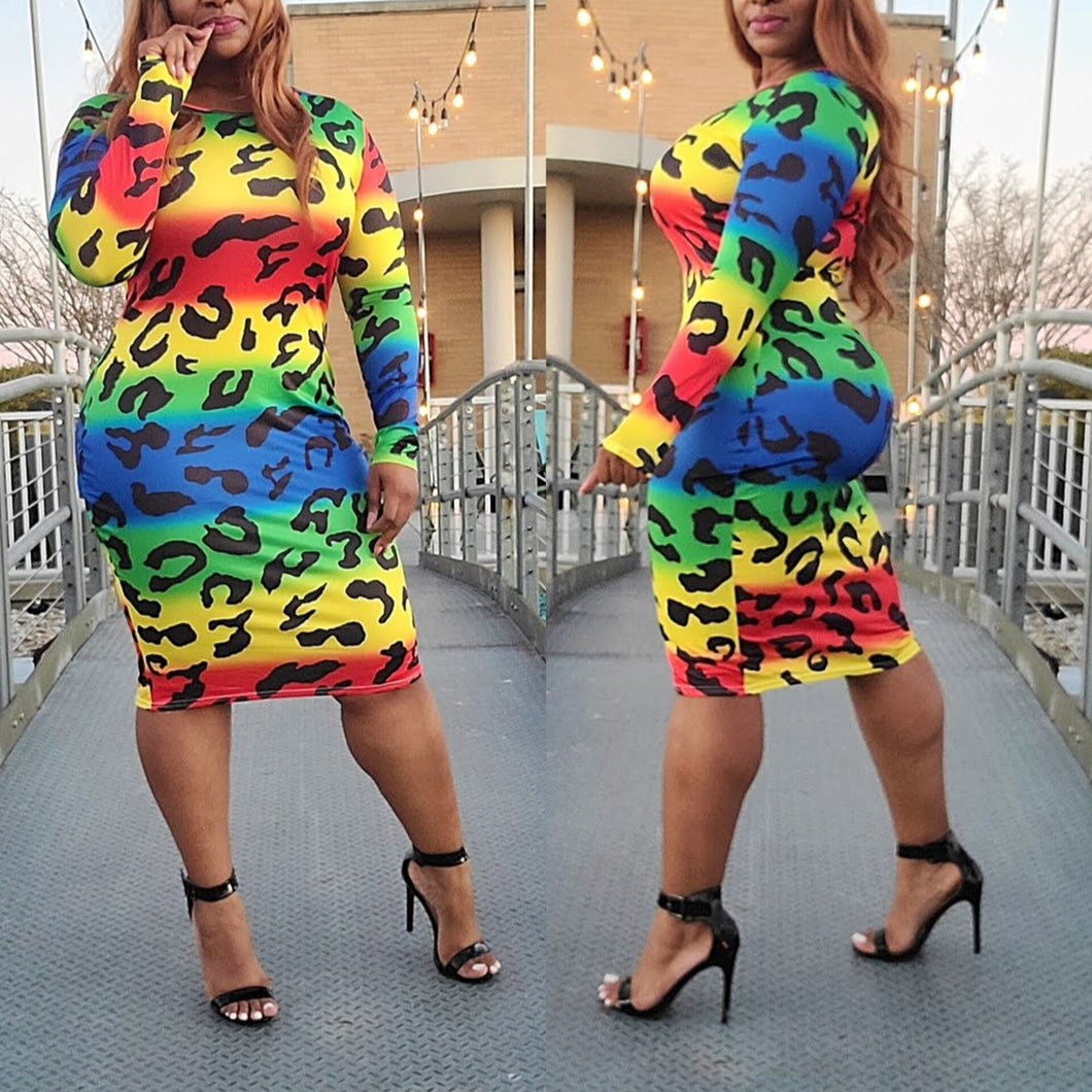 Sweet Ada Long Sleeve Midi Dress