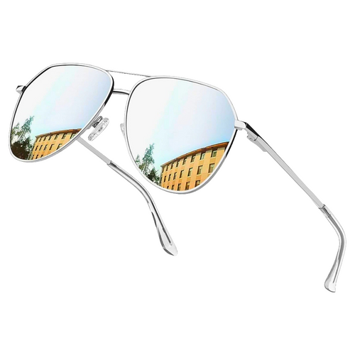 Silver Mirrored Unisex Sunglasses