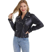 Load image into Gallery viewer, Short Cropped Biker Jacket