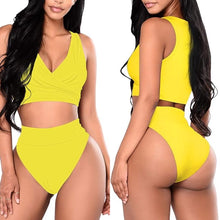 Load image into Gallery viewer, High Waisted Bikini Two Piece Set