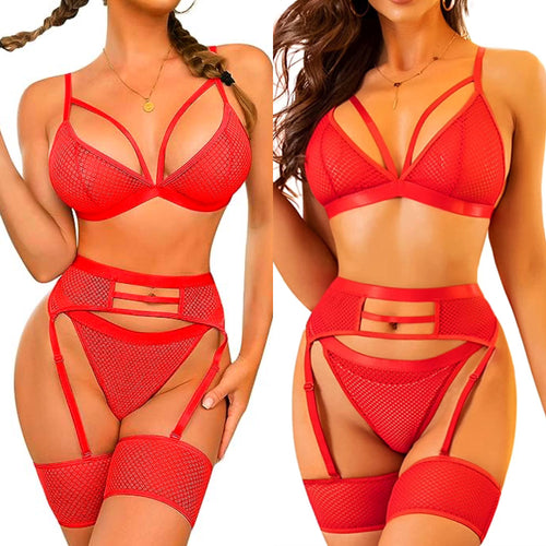 Sweet And Spicy Lingerie Set Red