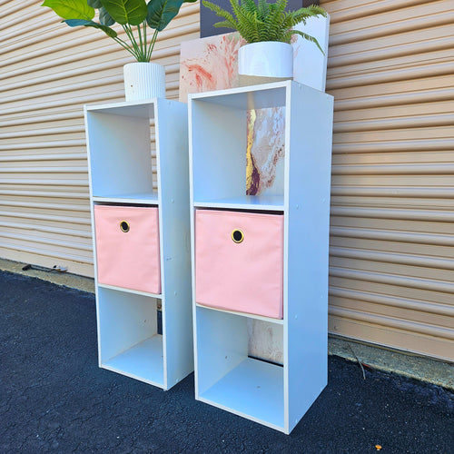 White Cube Shelves Book Case Storage