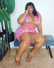 Load image into Gallery viewer, Pink Swirl 2 Piece Skirt Set