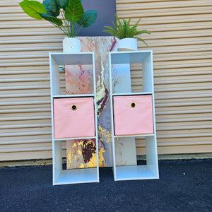 White Cube Shelves Book Case Storage
